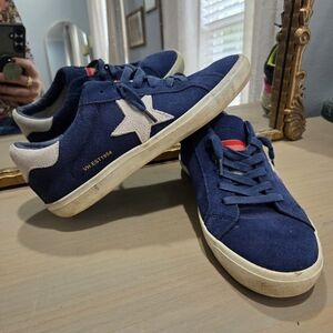 women’s Vintage Havana Blue Suede Sneakers
